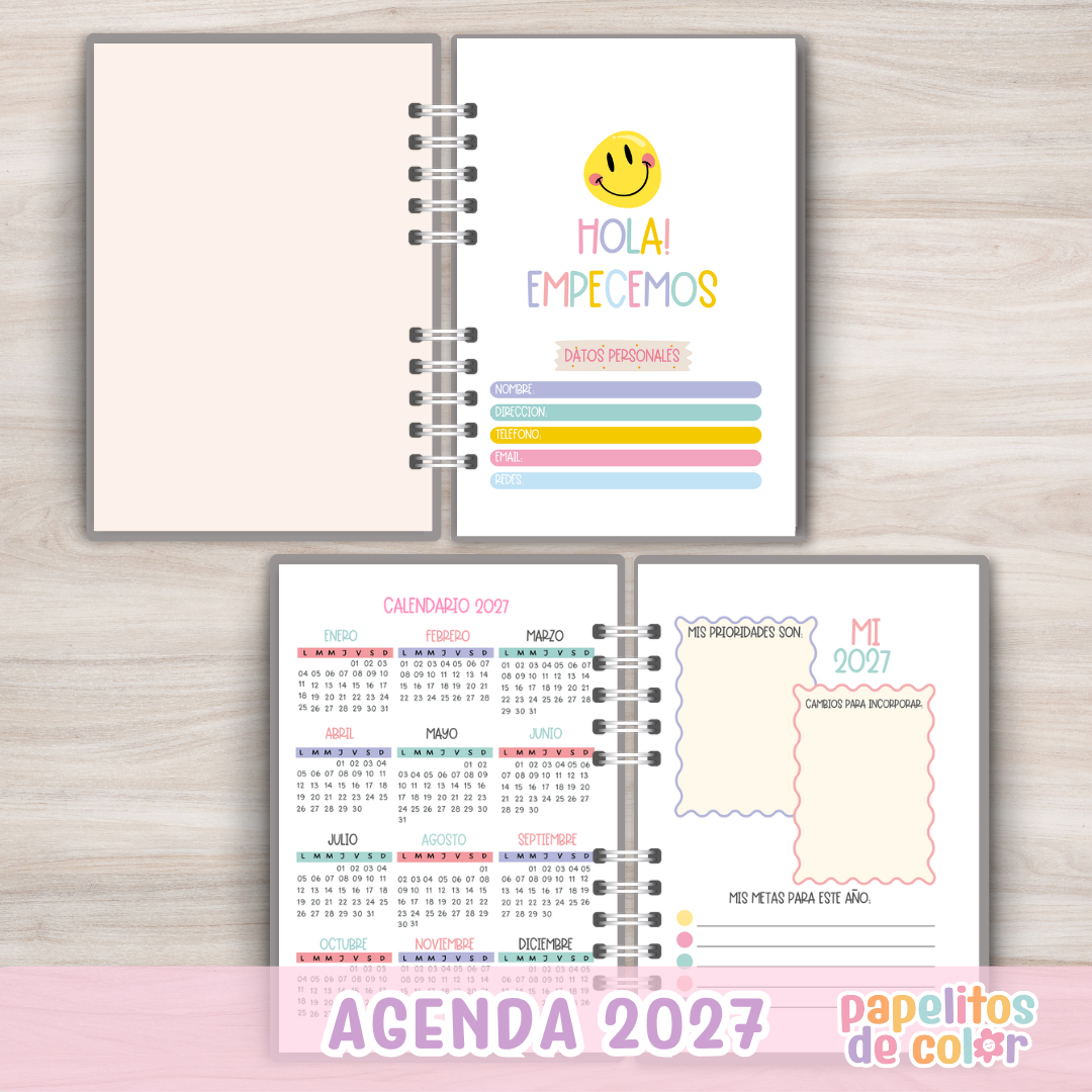 👩‍🏫📚 Agenda Docente - Semanal 2027  ✨📝