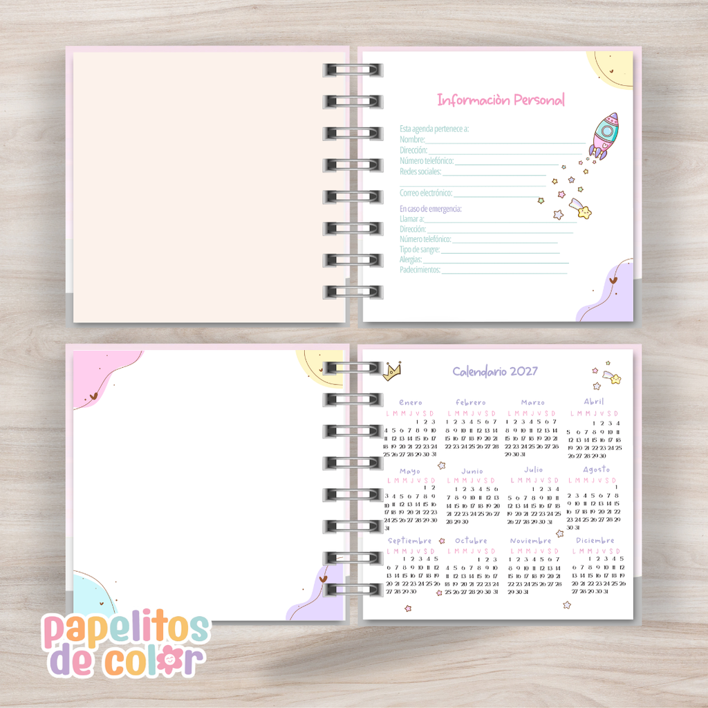 Agenda Pastel 2027 (15x15 cm) 🌸✨
