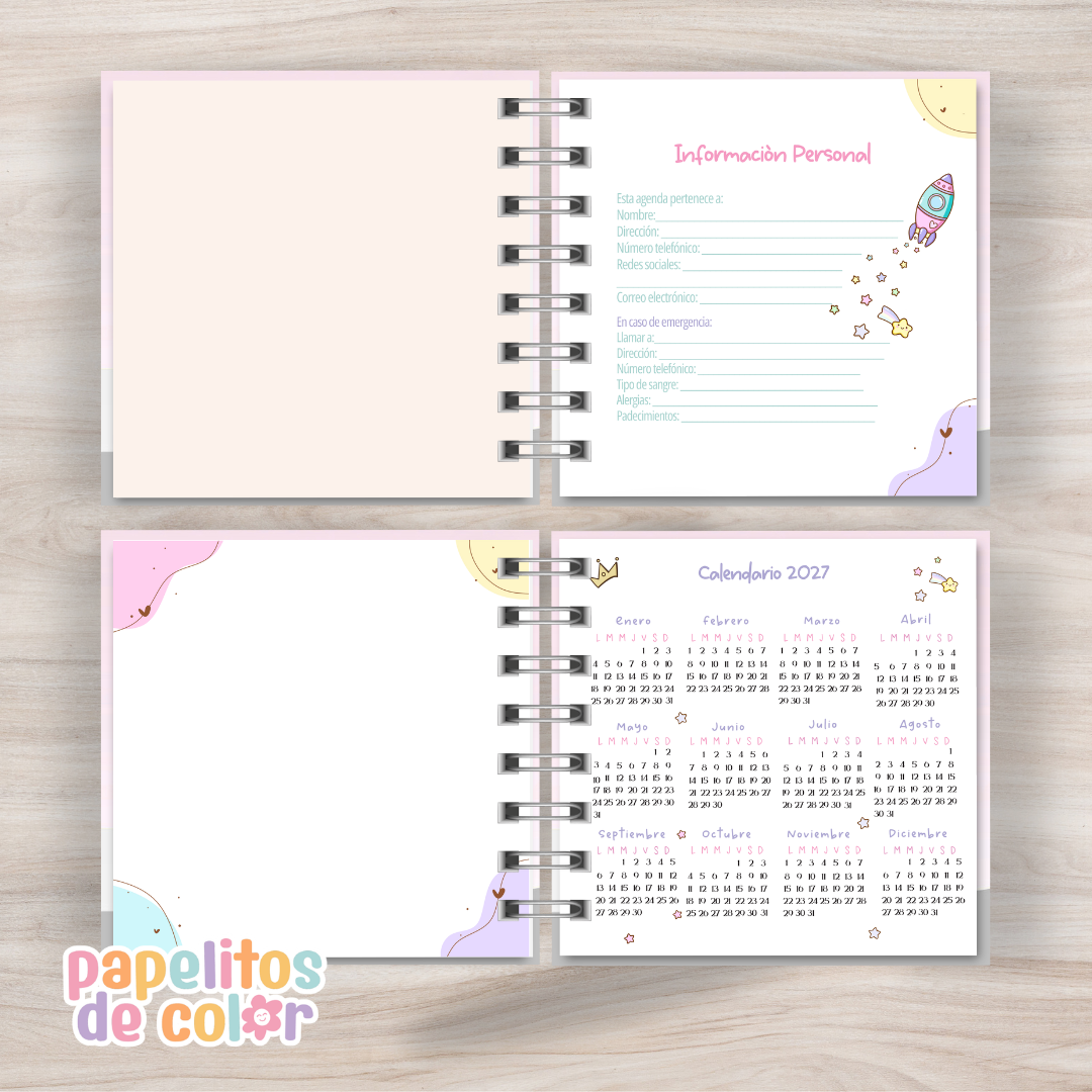 Agenda Pastel 2027 (15x15 cm) 🌸✨