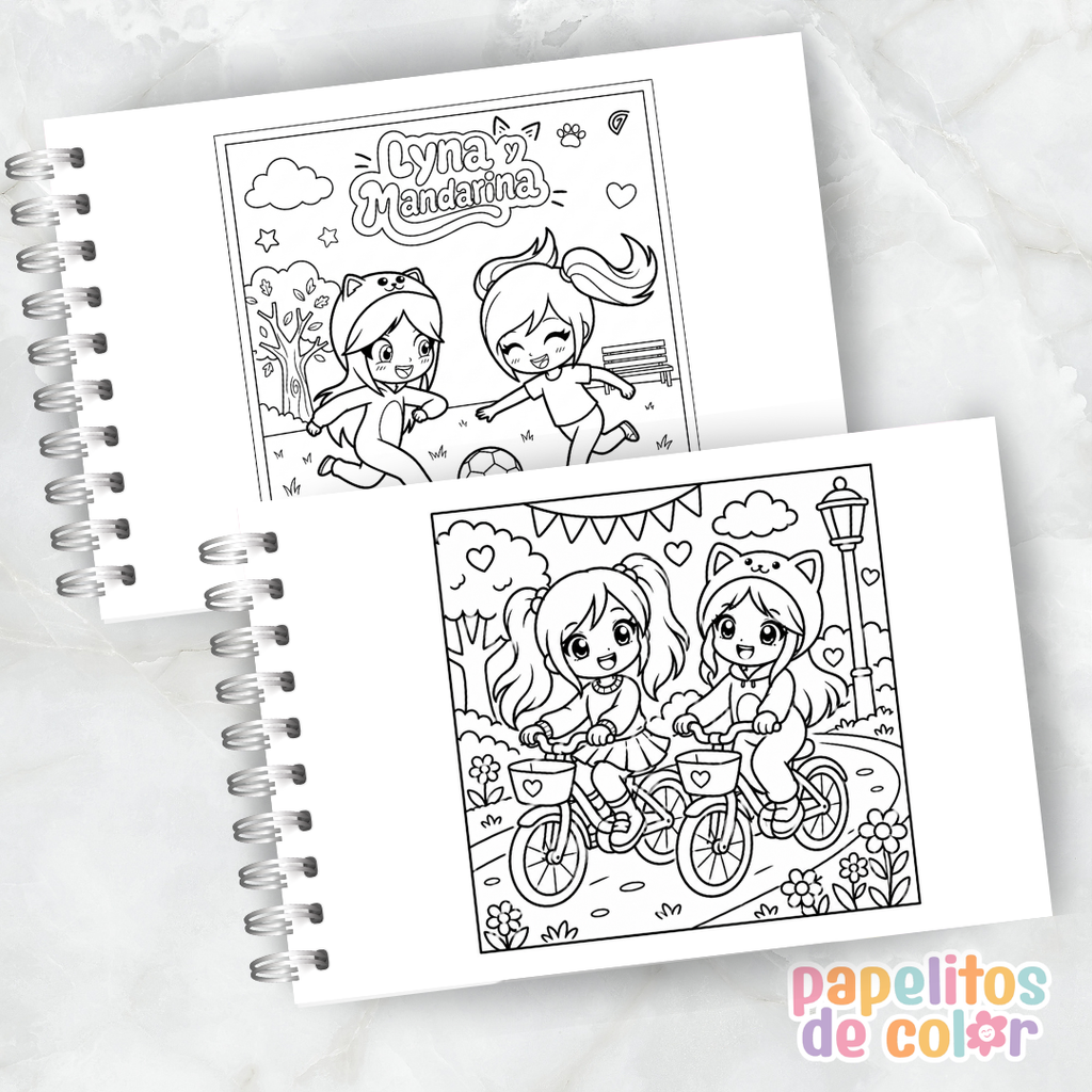 🎨 Libro para Pintar Lyna y Madarina 🖍️