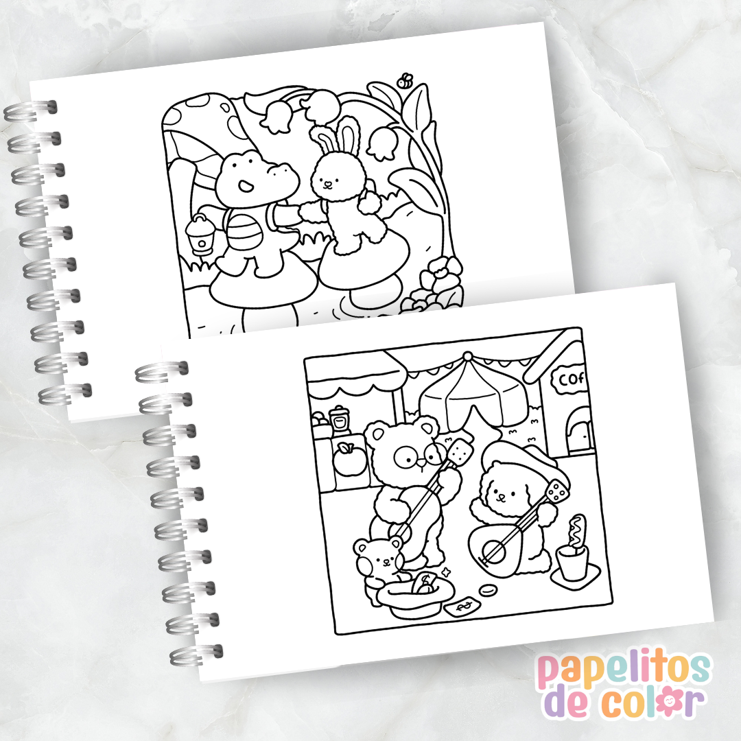🧸✨ Cuaderno para pintar cuddle cuties ✨💖