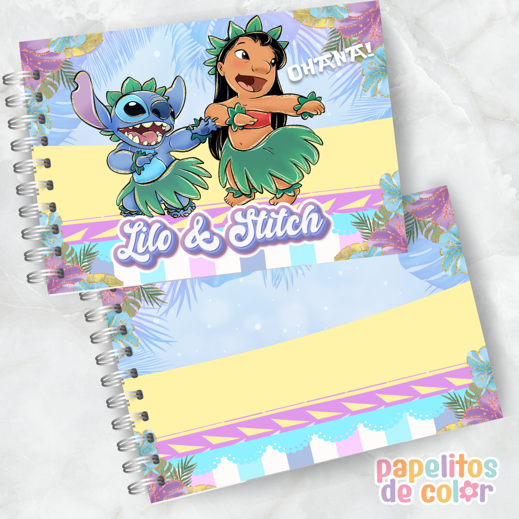 🌺 Libro para Pintar Lilo & Stitch 🐾✨