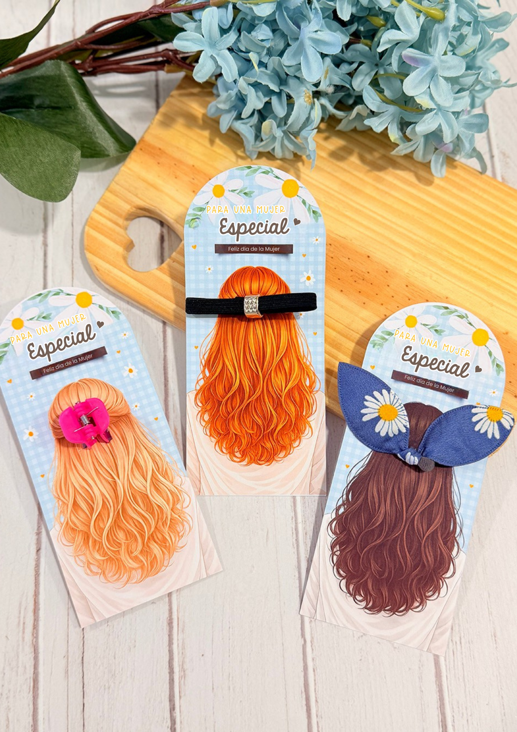 🌸 Porta Scrunchies Día de la Mujer – Kit Flower 🌸🎀