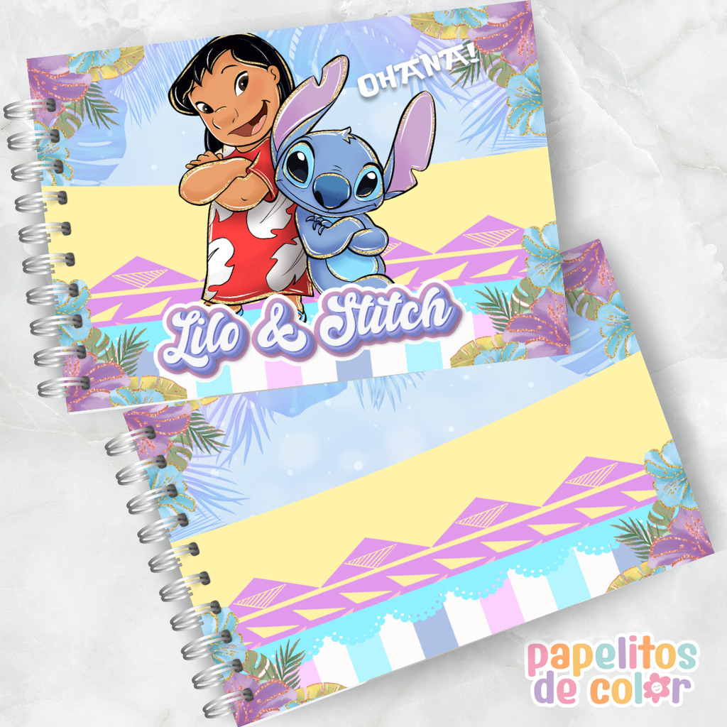 🌺 Libro para Pintar Lilo & Stitch 🐾✨