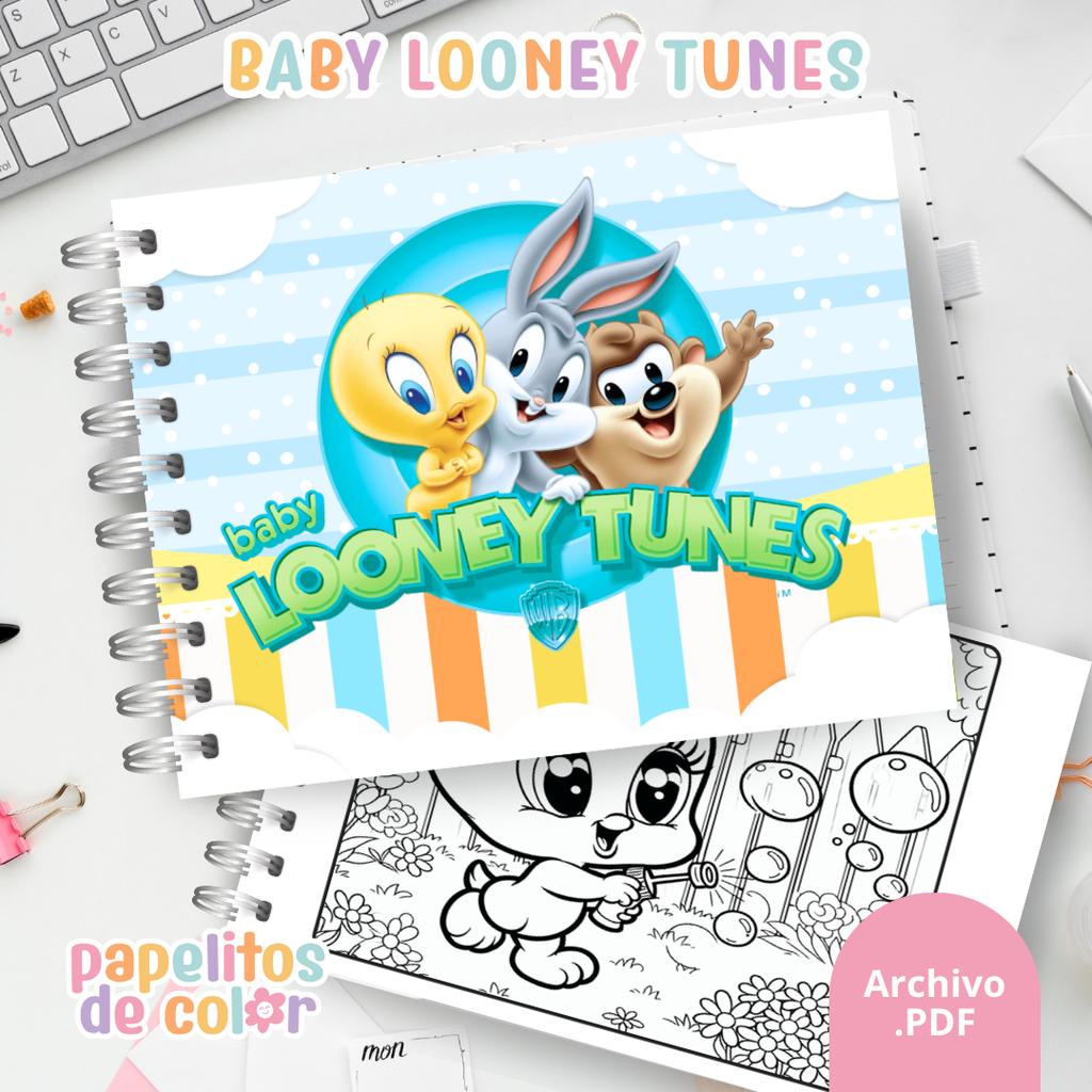 🐰 Libro para Pintar Baby Looney Tunes  🎨✨