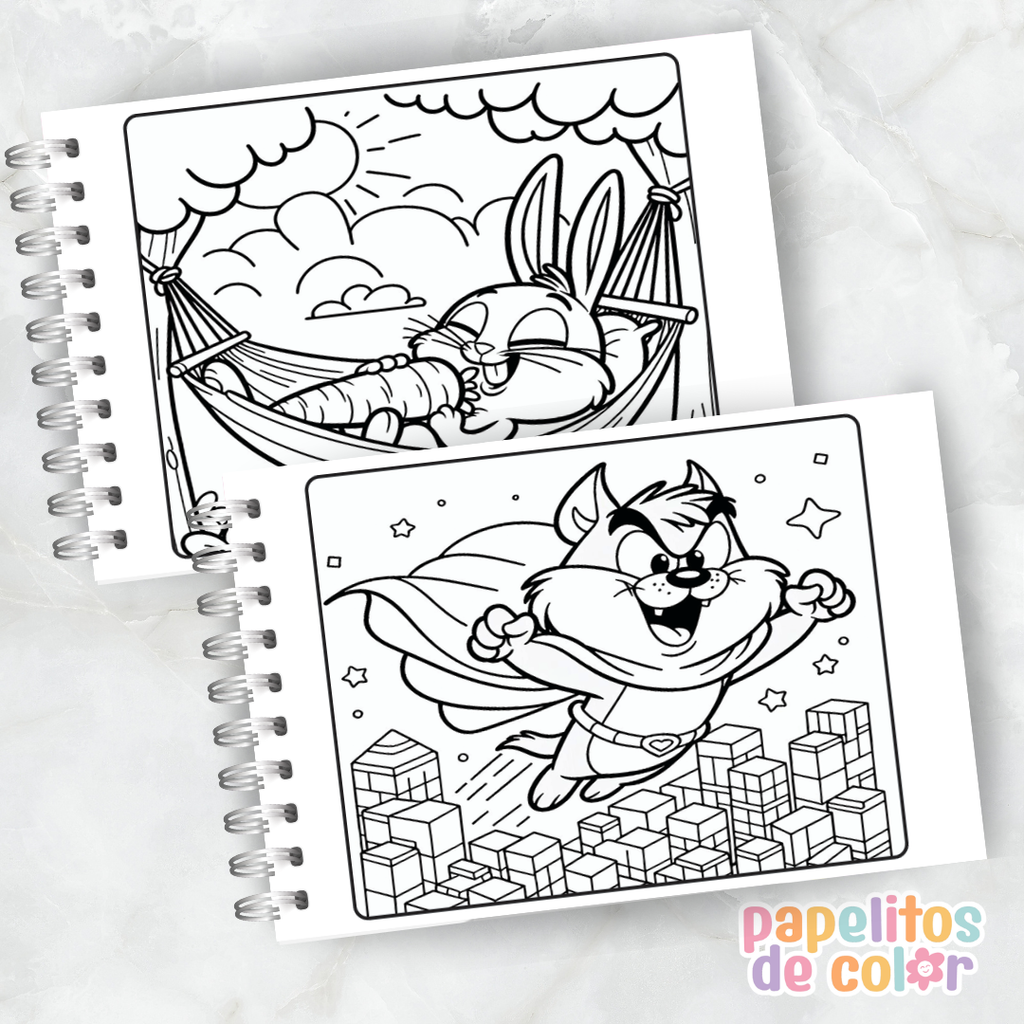 🐰 Libro para Pintar Baby Looney Tunes  🎨✨