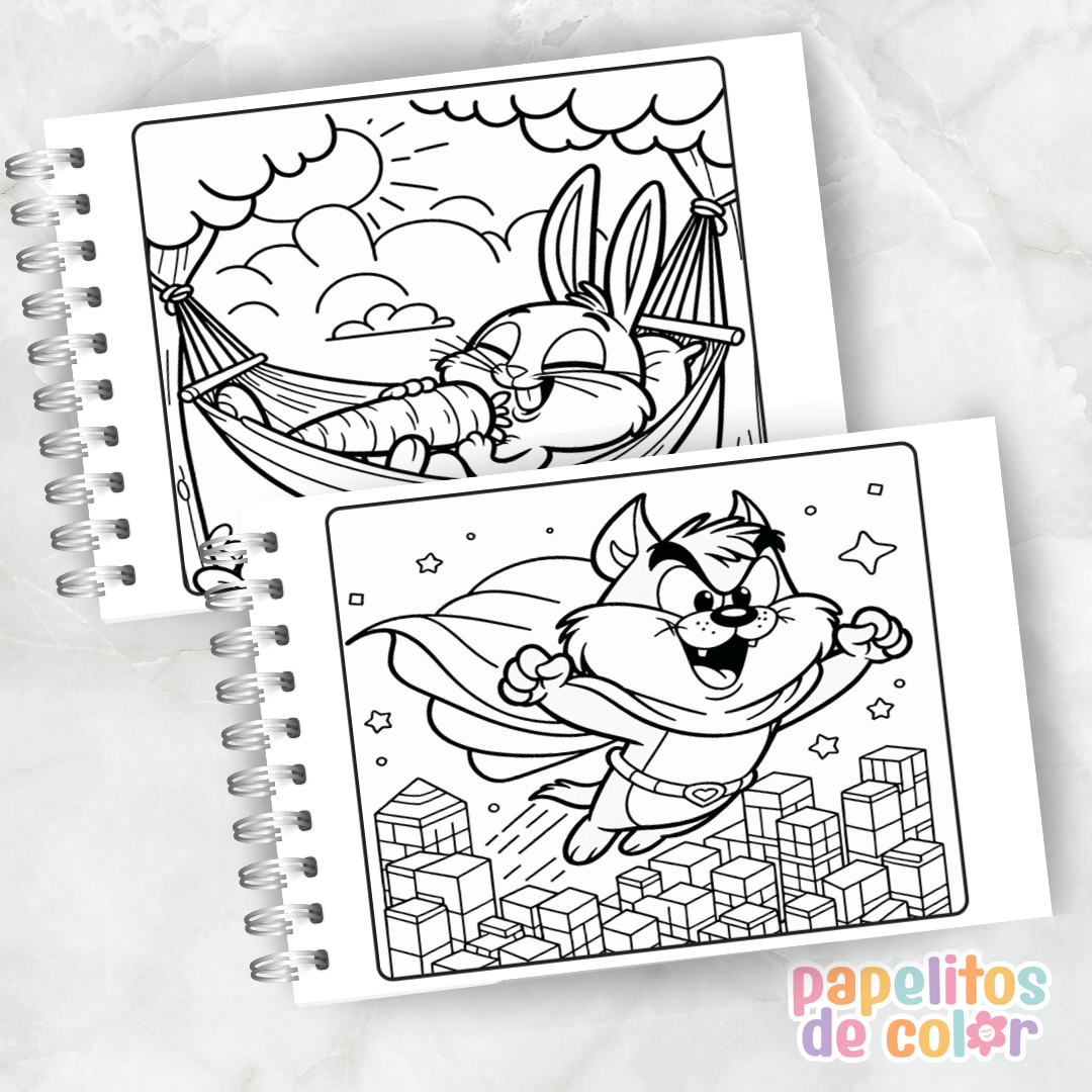 🐰 Libro para Pintar Baby Looney Tunes  🎨✨