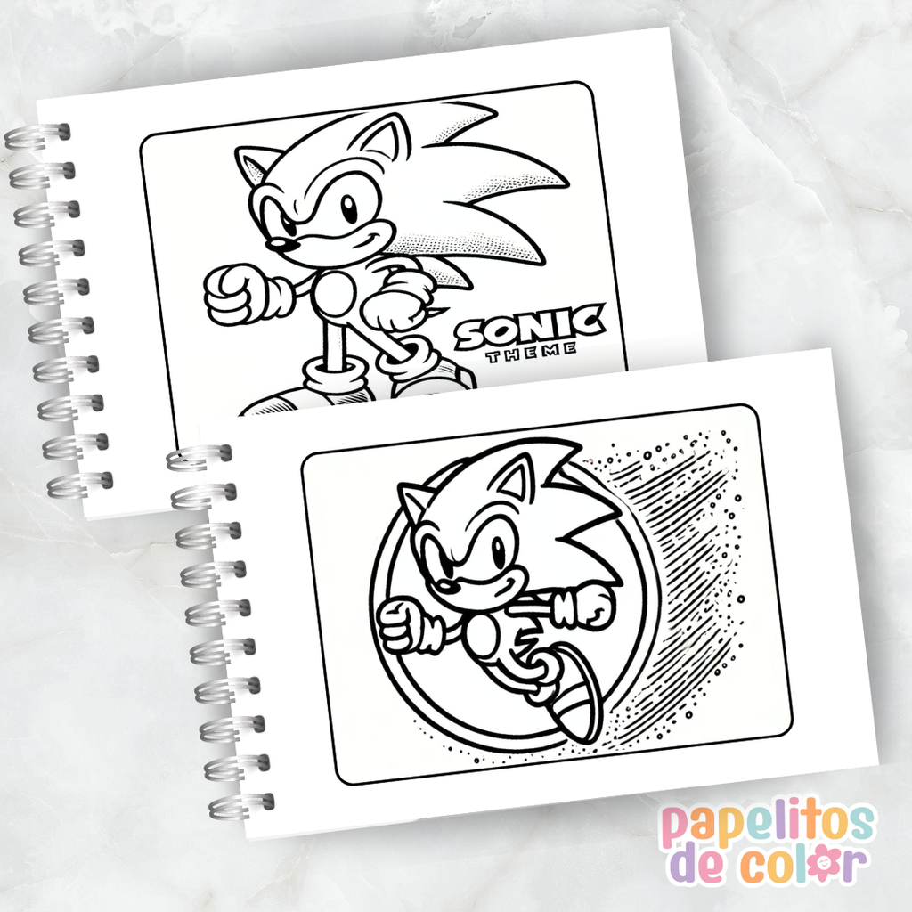 💙🎶 Libro para pintar Sonic ⚡🎨
