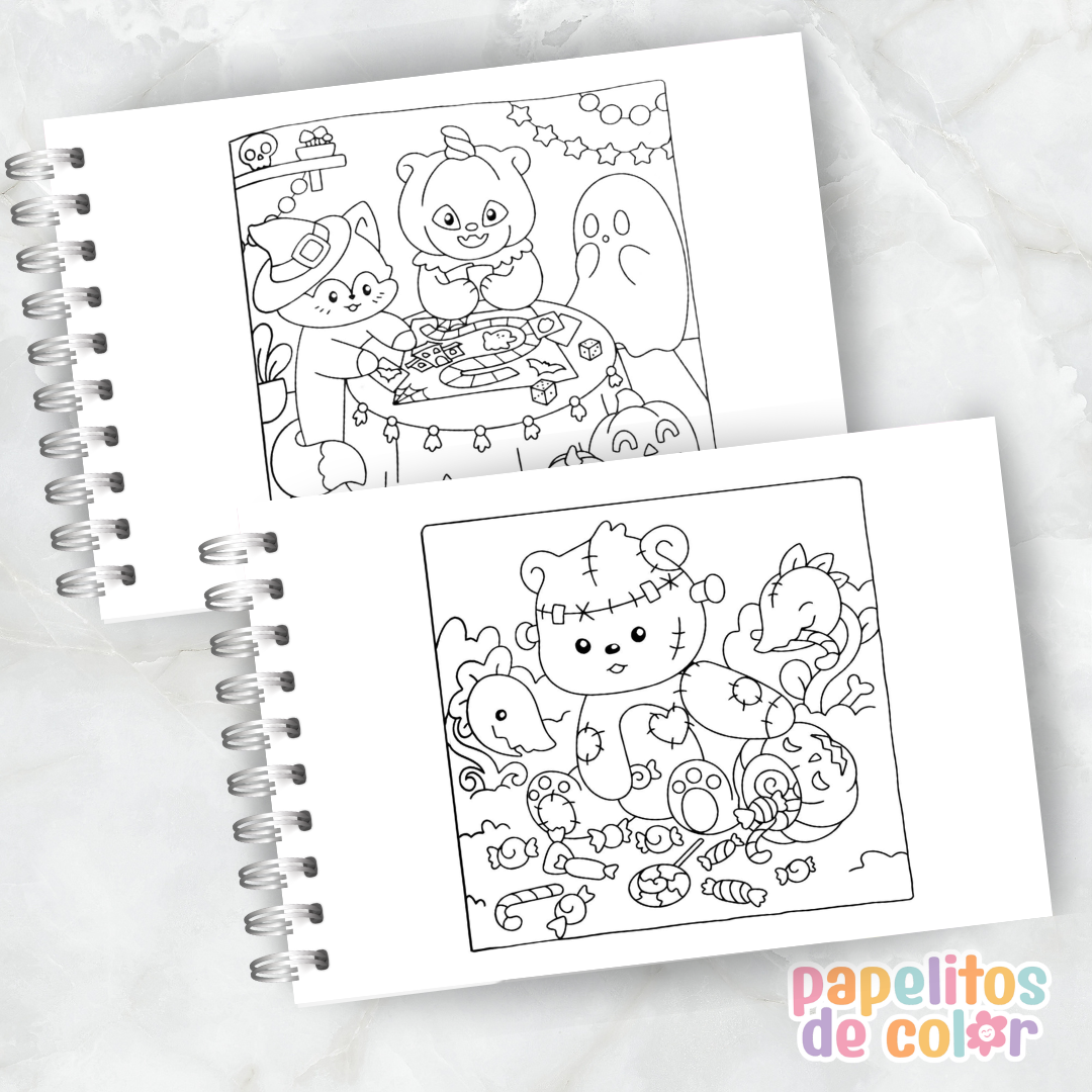 👻🖤 Cuaderno para pintar Spooky Times ✨🎨