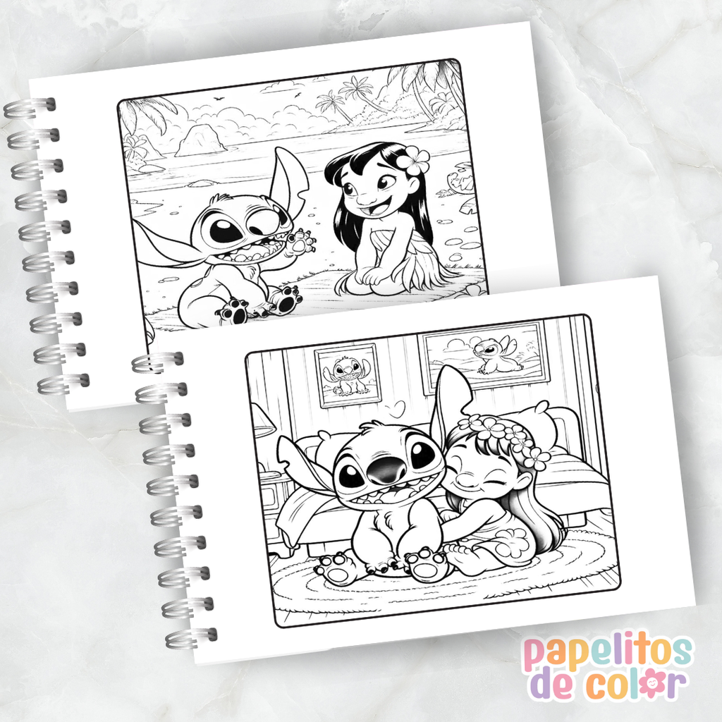 💙🌺 Libro para pintar Lilo & Stitch 2 🌺💙
