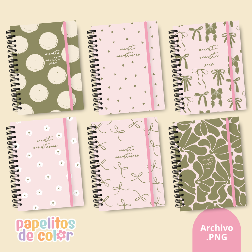 Pack 24 Portadas Agendas – Kit 19✨