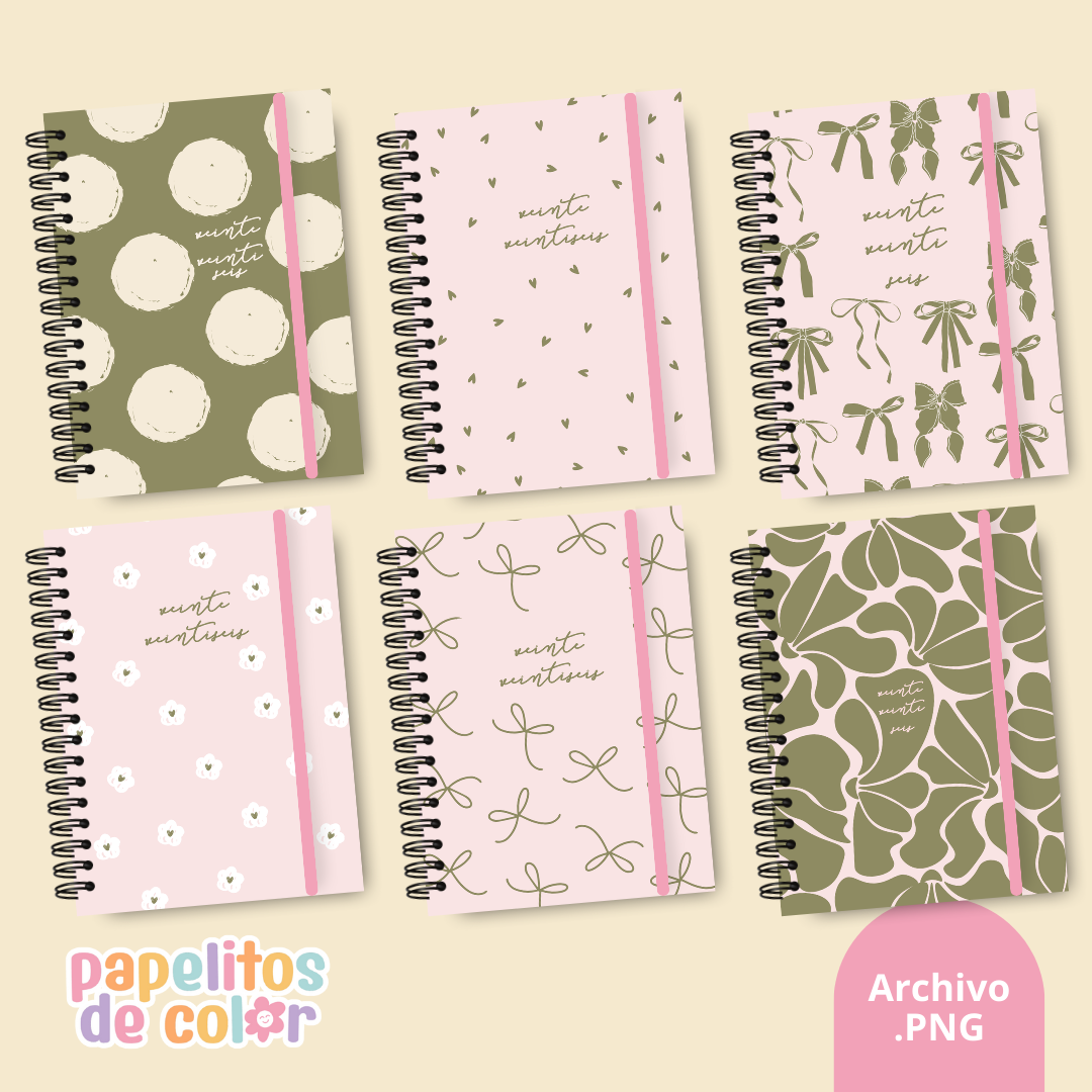 Pack 24 Portadas Agendas – Kit 19✨