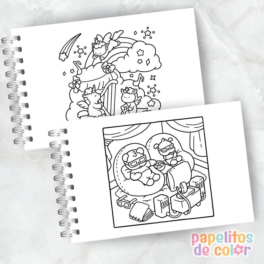 🤎🎨Libro para pintar Comfy & Cozy 🧸🕯️✨