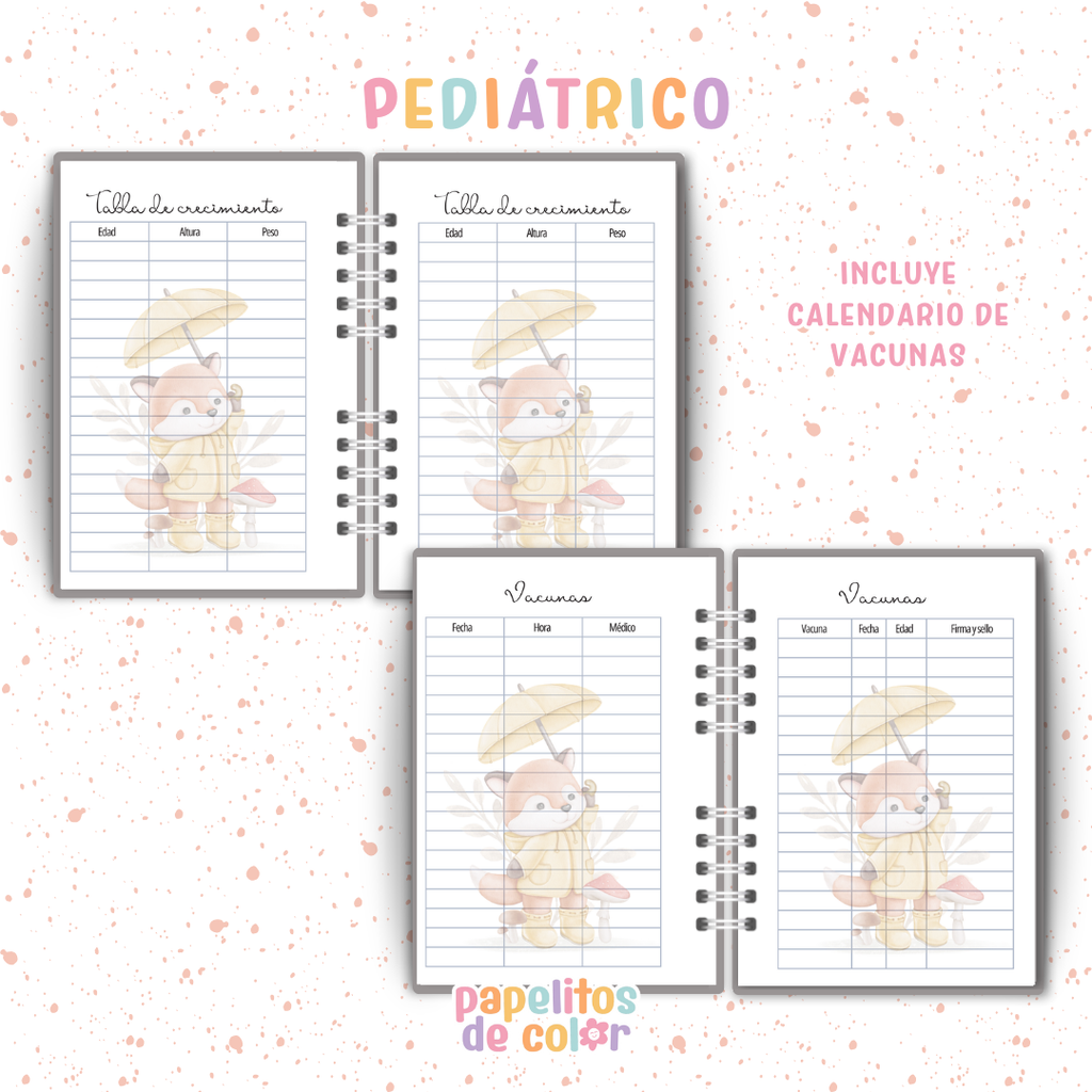 🦊 Cuaderno Pediátrico - Zorrita💕