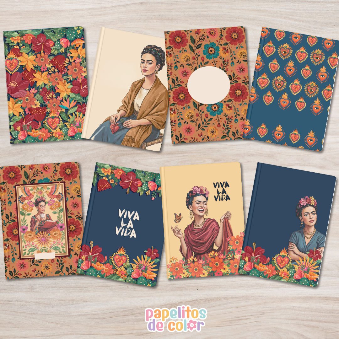 🌸🖍️ Abrochaditos Frida – Colección de Tapas e Interiores ✨📚