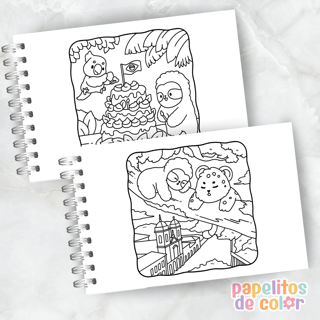🇧🇷☕ Libro para Pintar Cozy Brasil✨