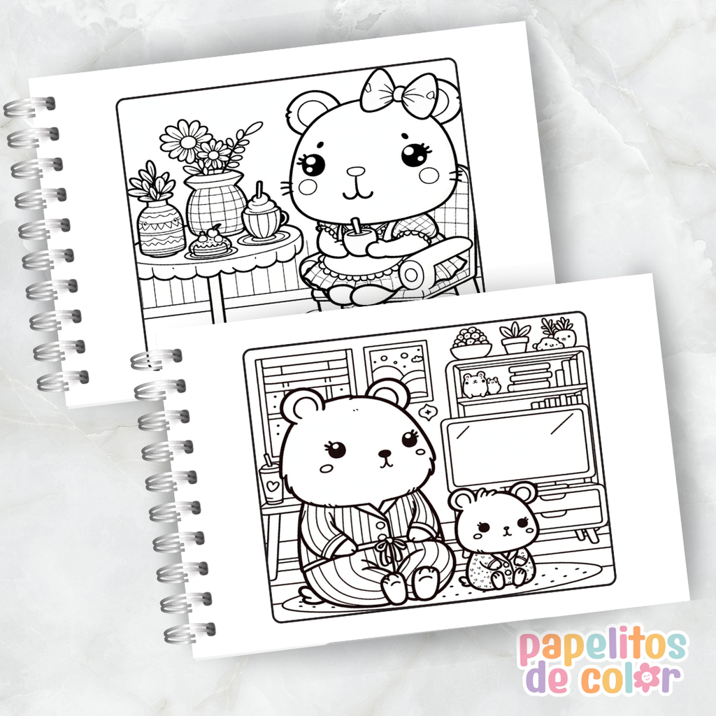 🎨 Libro para Pintar de Capy Lovers 🦫💖✨
