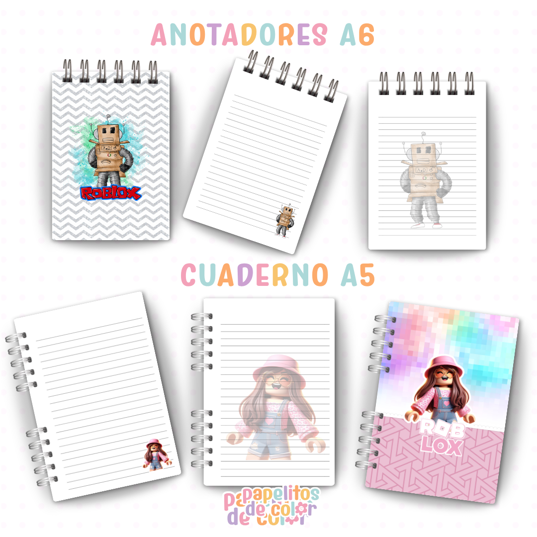 🎮📓 Cuadernos y Anotadores Roblox 📓🎮