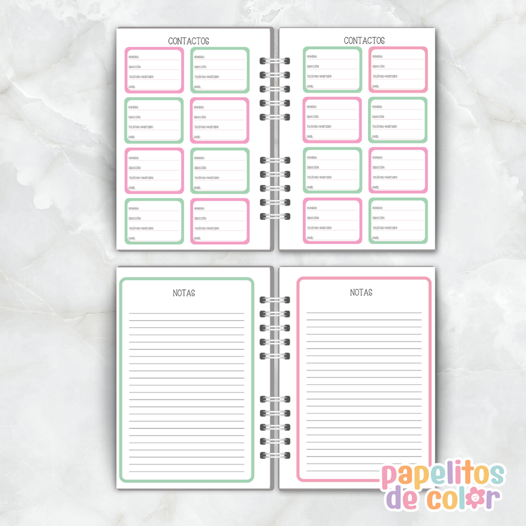 Agenda Semanal Pink 2026 💕
