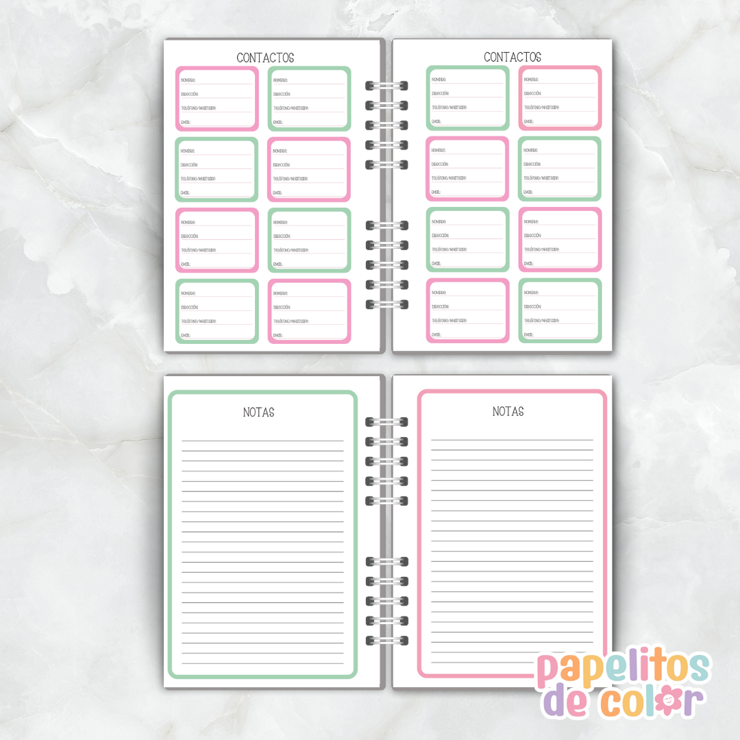 Agenda Semanal Pink 2026 💕