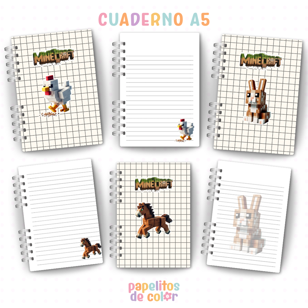 📘✨ Cuadernos y anotadores Minecraft Vol.1 ✨📘