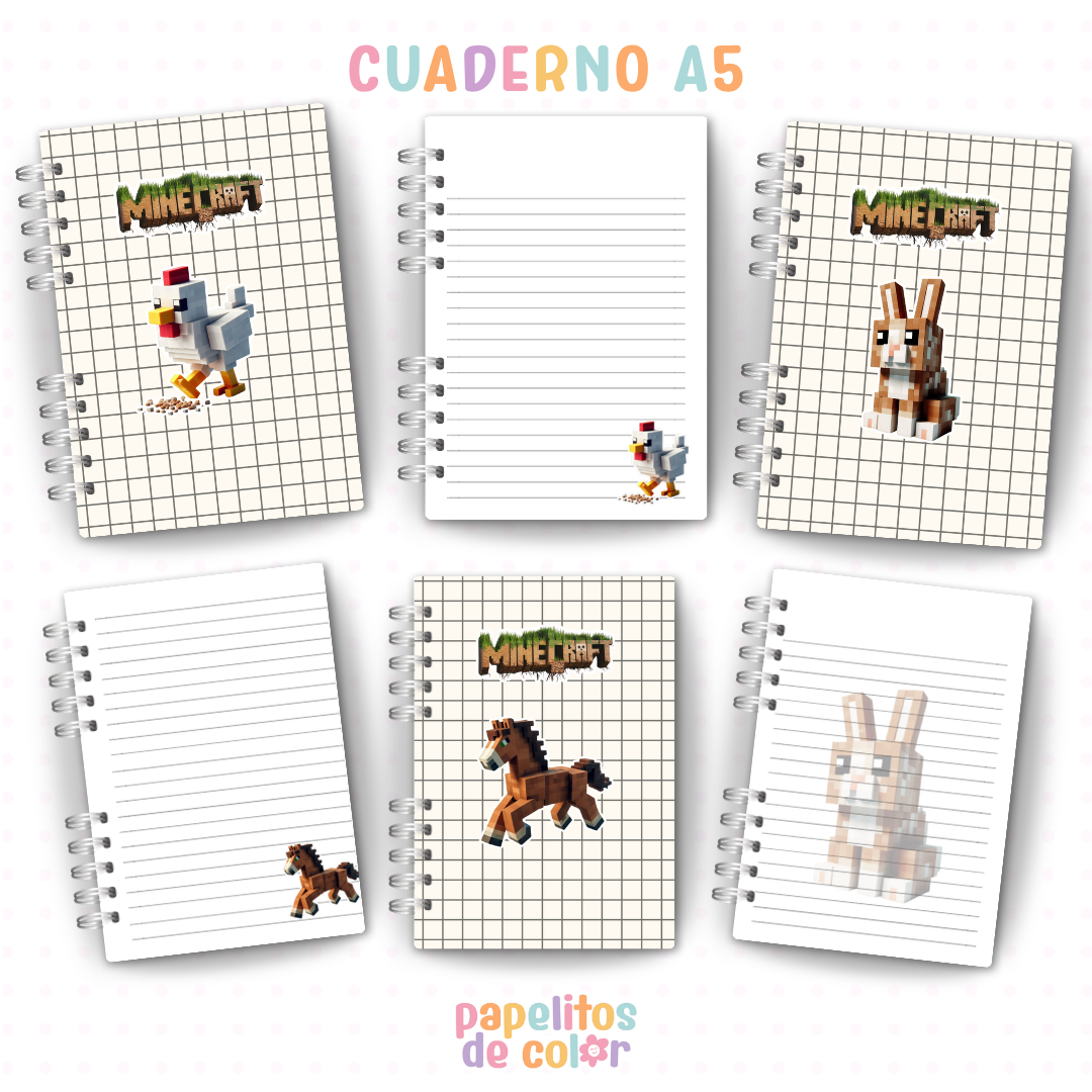 📘✨ Cuadernos y anotadores Minecraft Vol.1 ✨📘