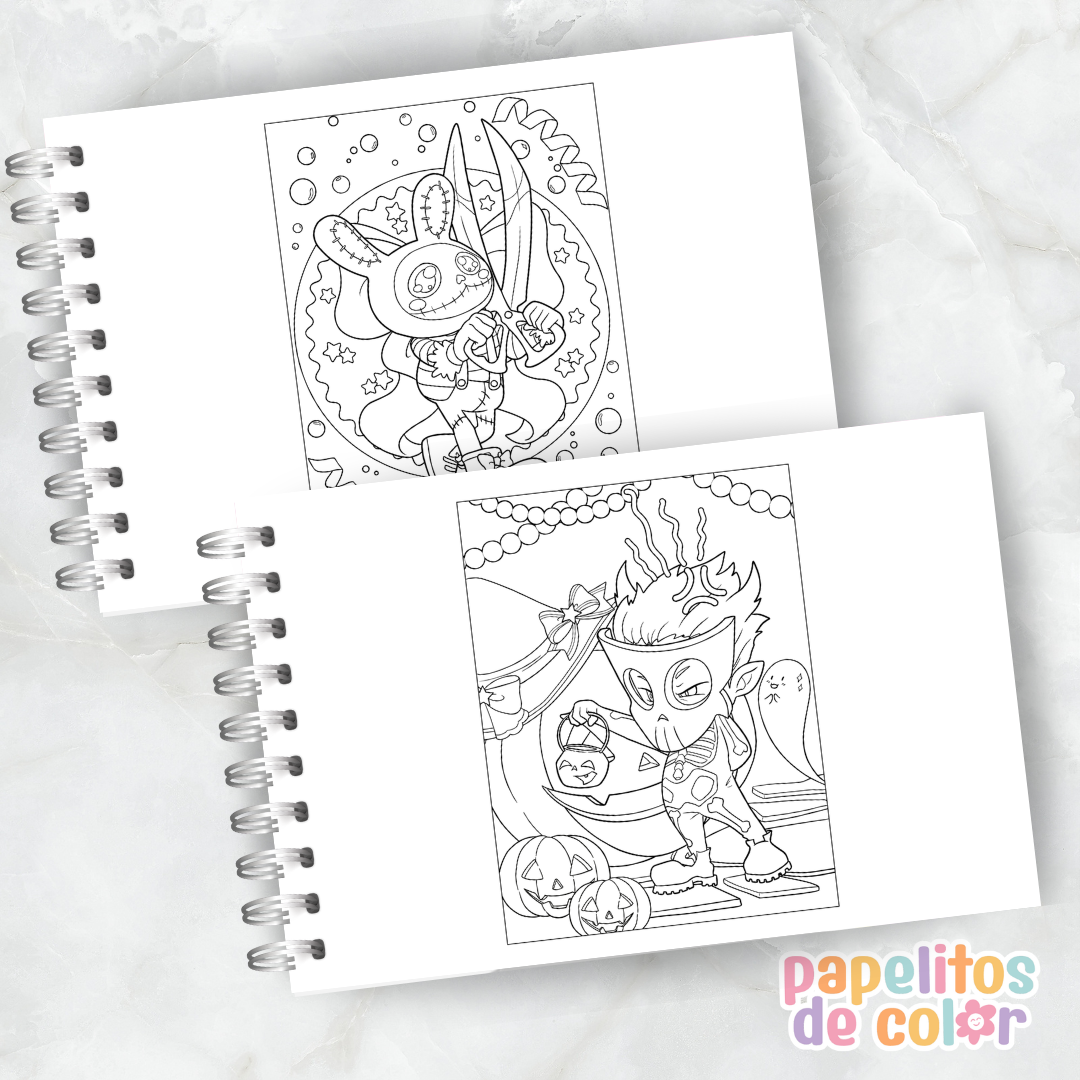 🖤✨ Cuaderno para pintar Adorable Goth ✨🎨