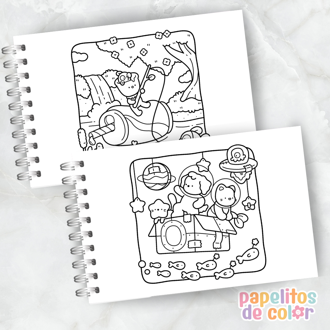 🌙✨ Cuaderno para pintar dreamy friends ✨💖