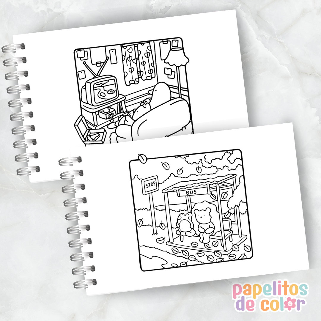 🧸 Libro para Pintar Comfy Times✨