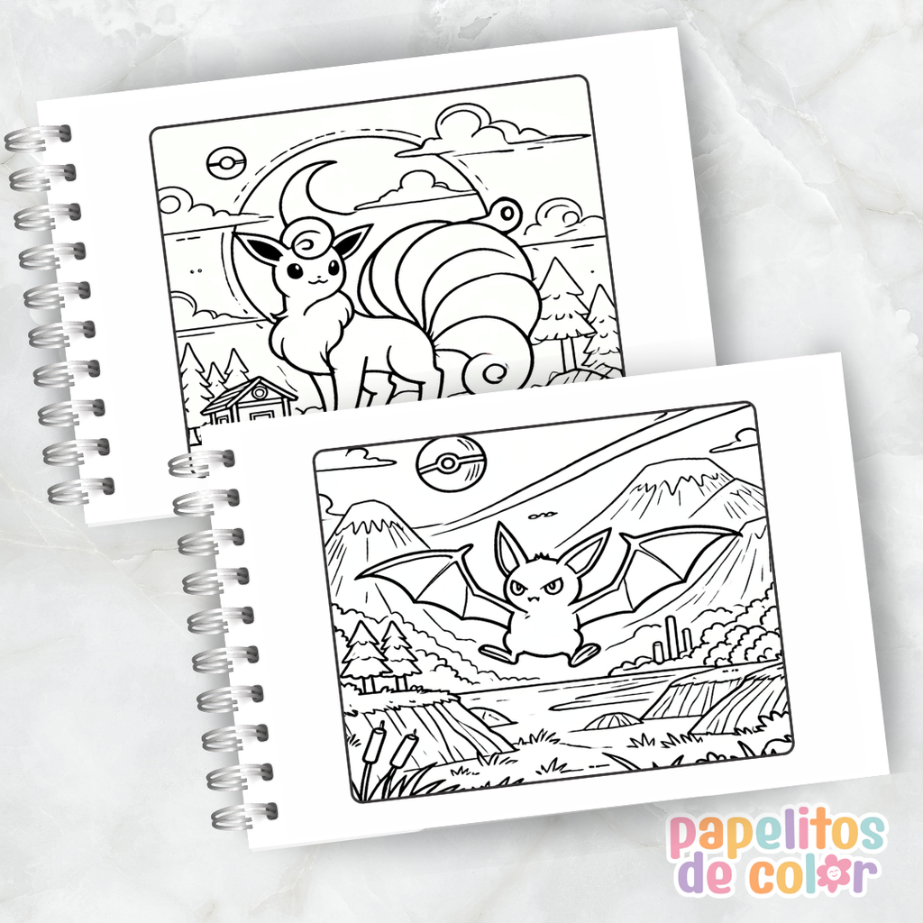 🧡✨Libro para pintar Pokémon ⚡🎨