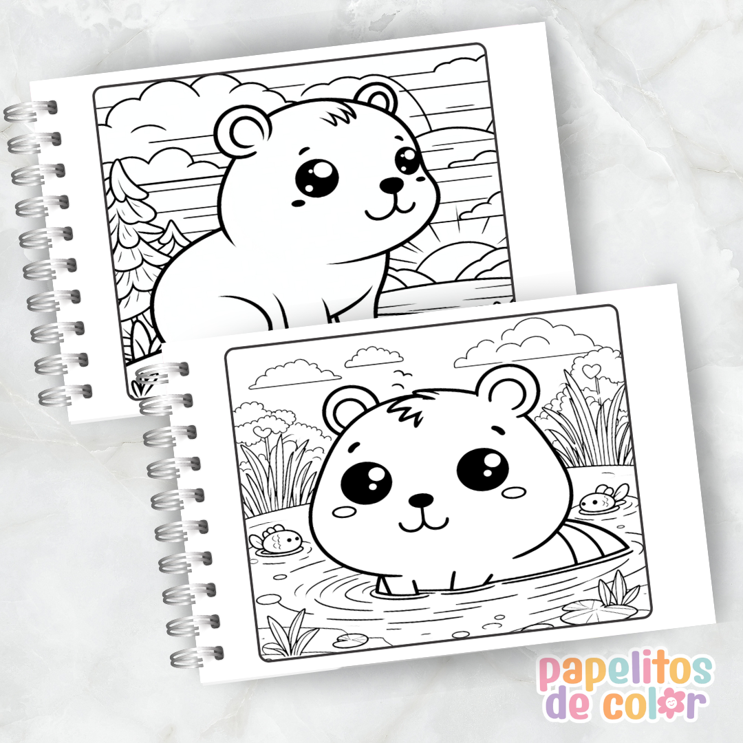 🦫 Libro para Pintar Capibaras Vol. 3 🎨✨