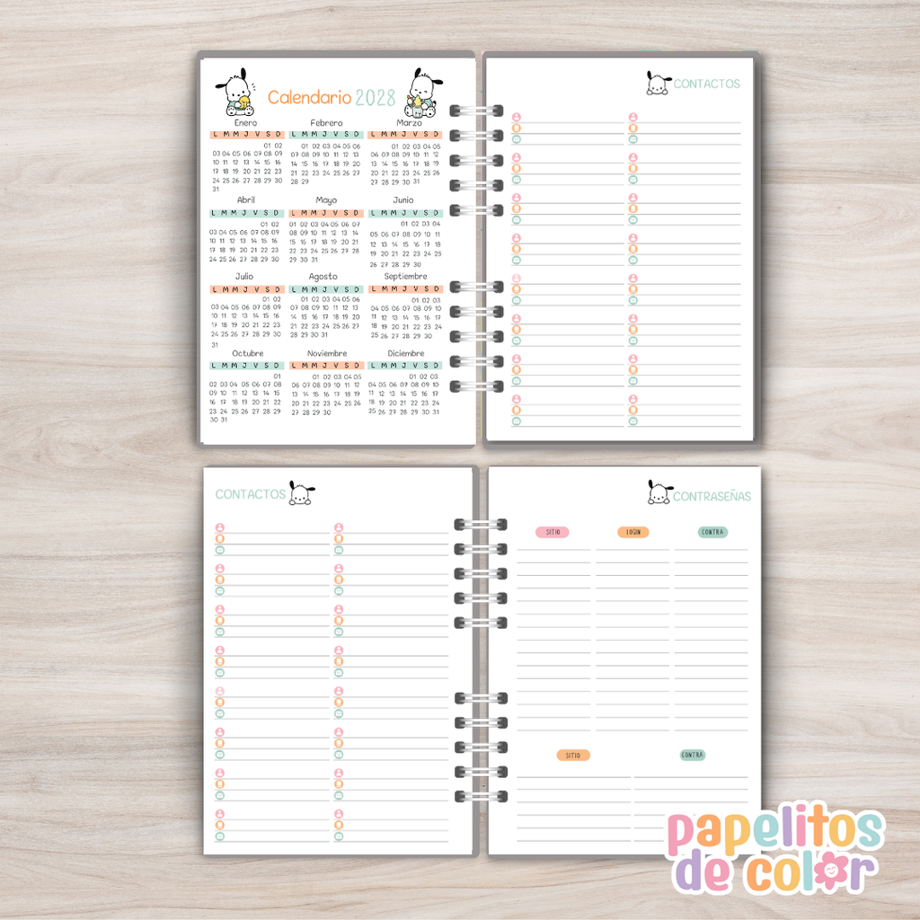 📔 Agenda Pochaco Semanal 2027 ✨