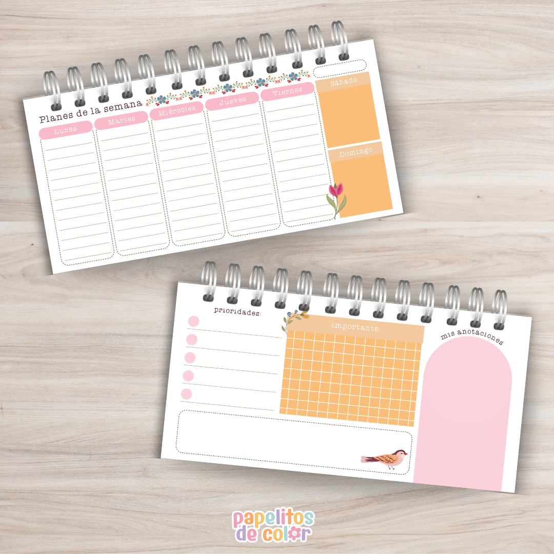 🕰️🌿 Planner Semanal Vintage🌿🕰️