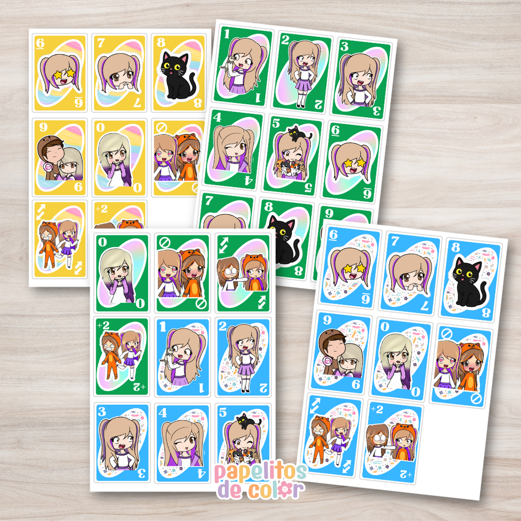 🃏 Cartas UNO Versión Lyna y Mandarina 🍊💖