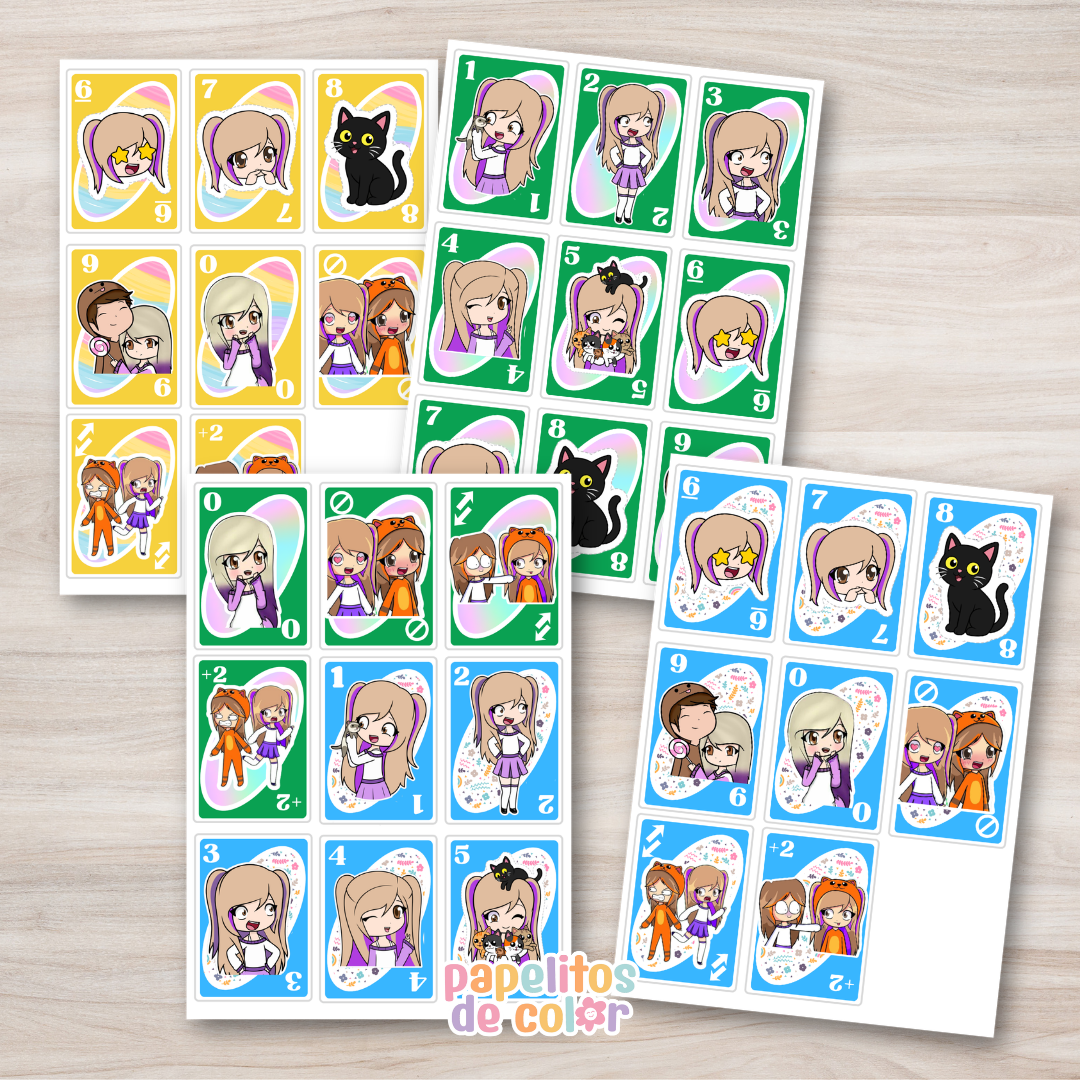 🃏 Cartas UNO Versión Lyna y Mandarina 🍊💖