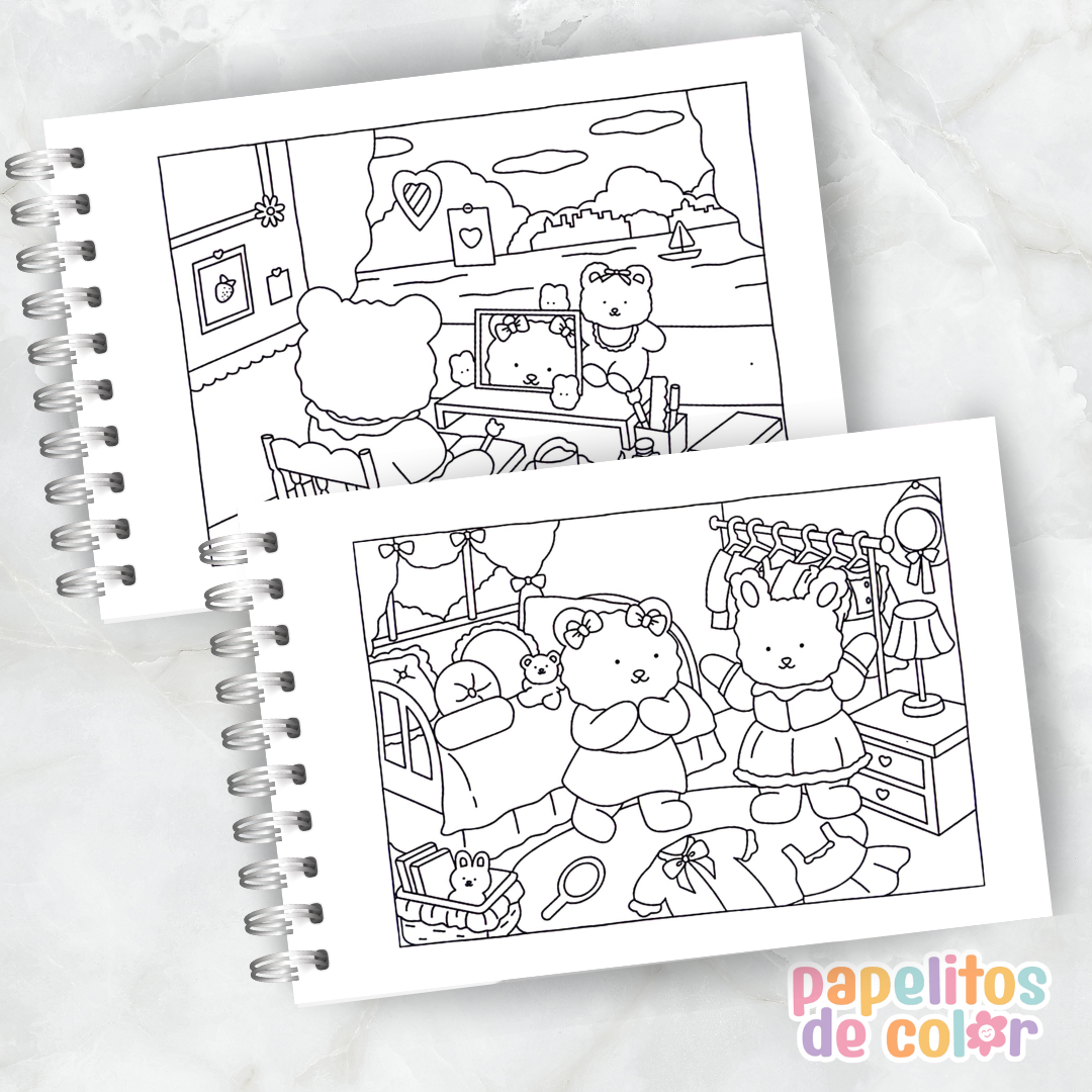 🐻 Libro para Pintar Bearie World  🎨✨