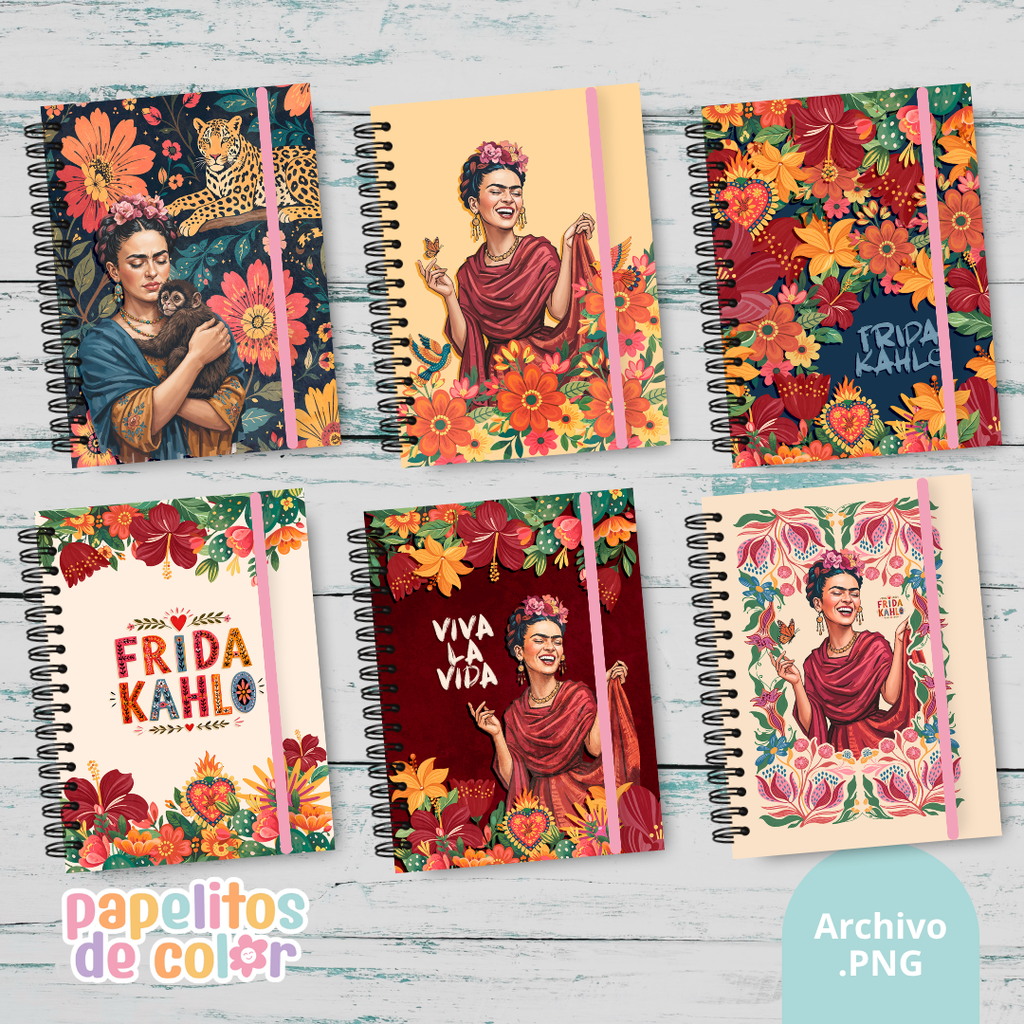 🌺📚 Pack 35 Portadas Frida ✨💖