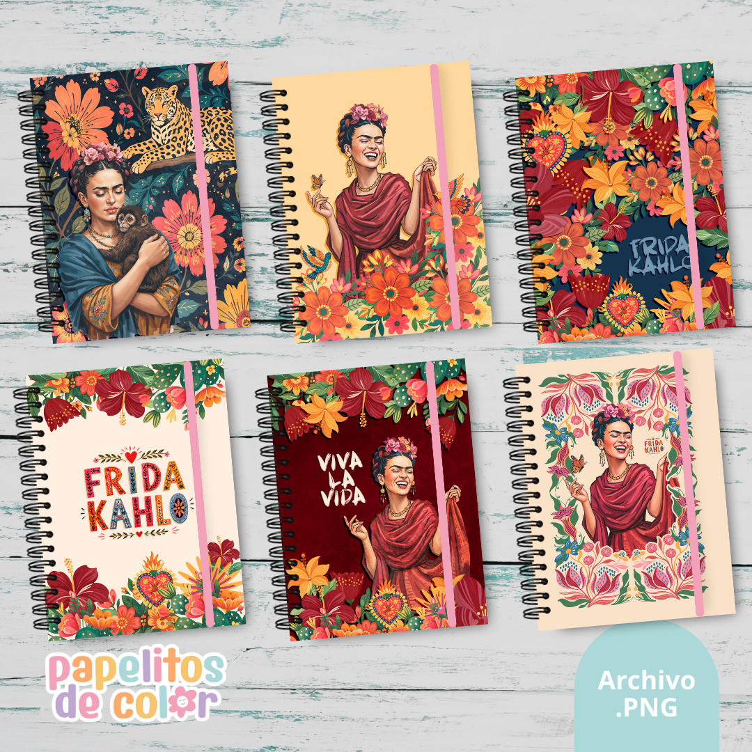 🌺📚 Pack 35 Portadas Frida ✨💖
