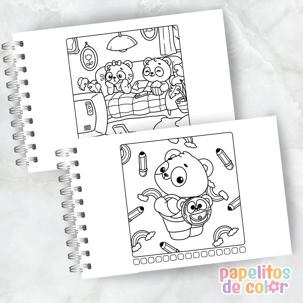 🐼 Cuaderno para Pintar Happy Colors Pandita 🌈✨