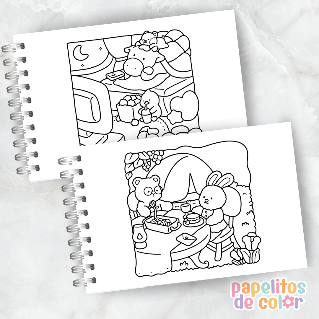 🧸✨ Cuaderno para pintar cuddle cuties ✨💖
