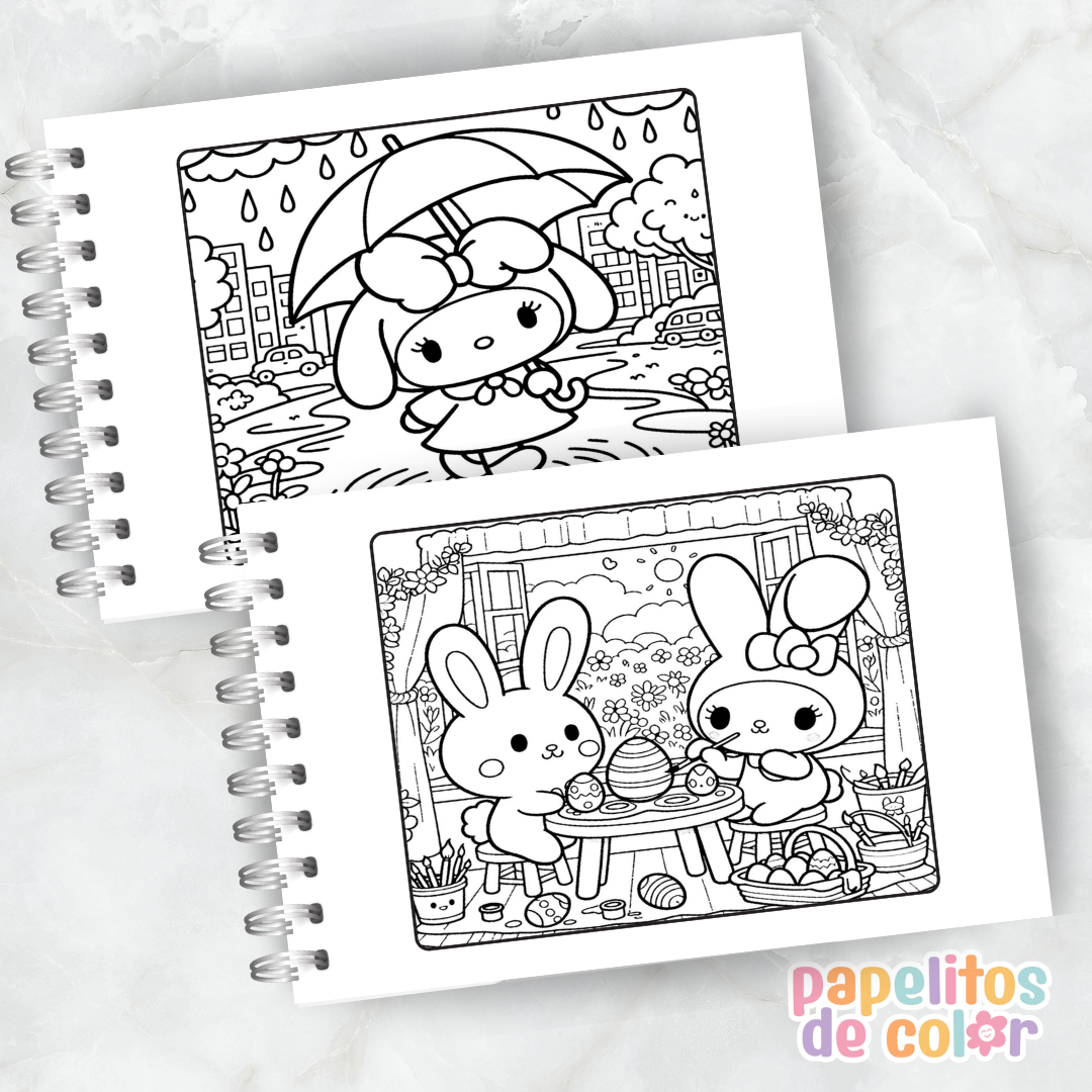 🎨 Libro para Pintar de My Melody 🎀🐰💖