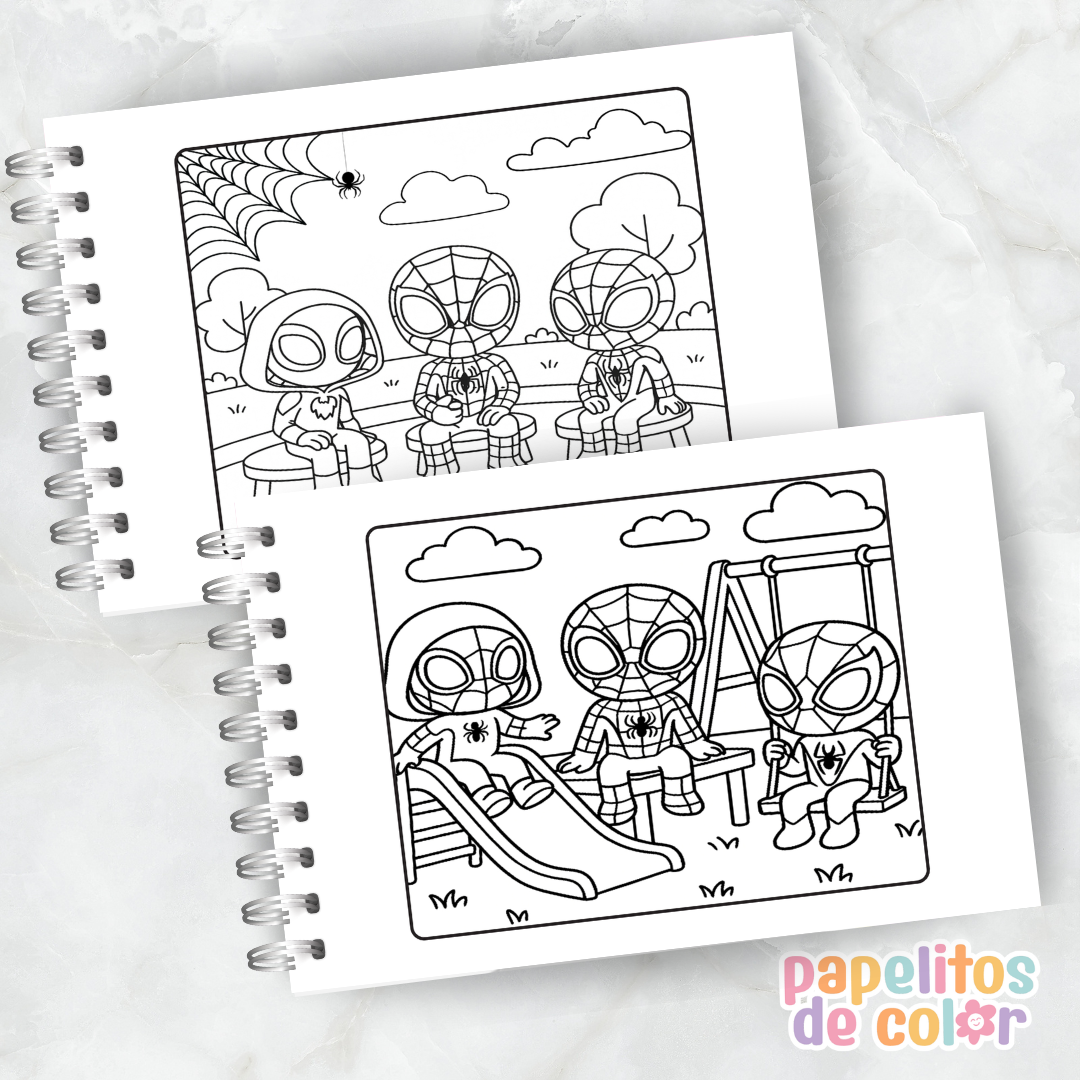 ❤️🕷️ Libro para pintar Spidey 🕷️❤️