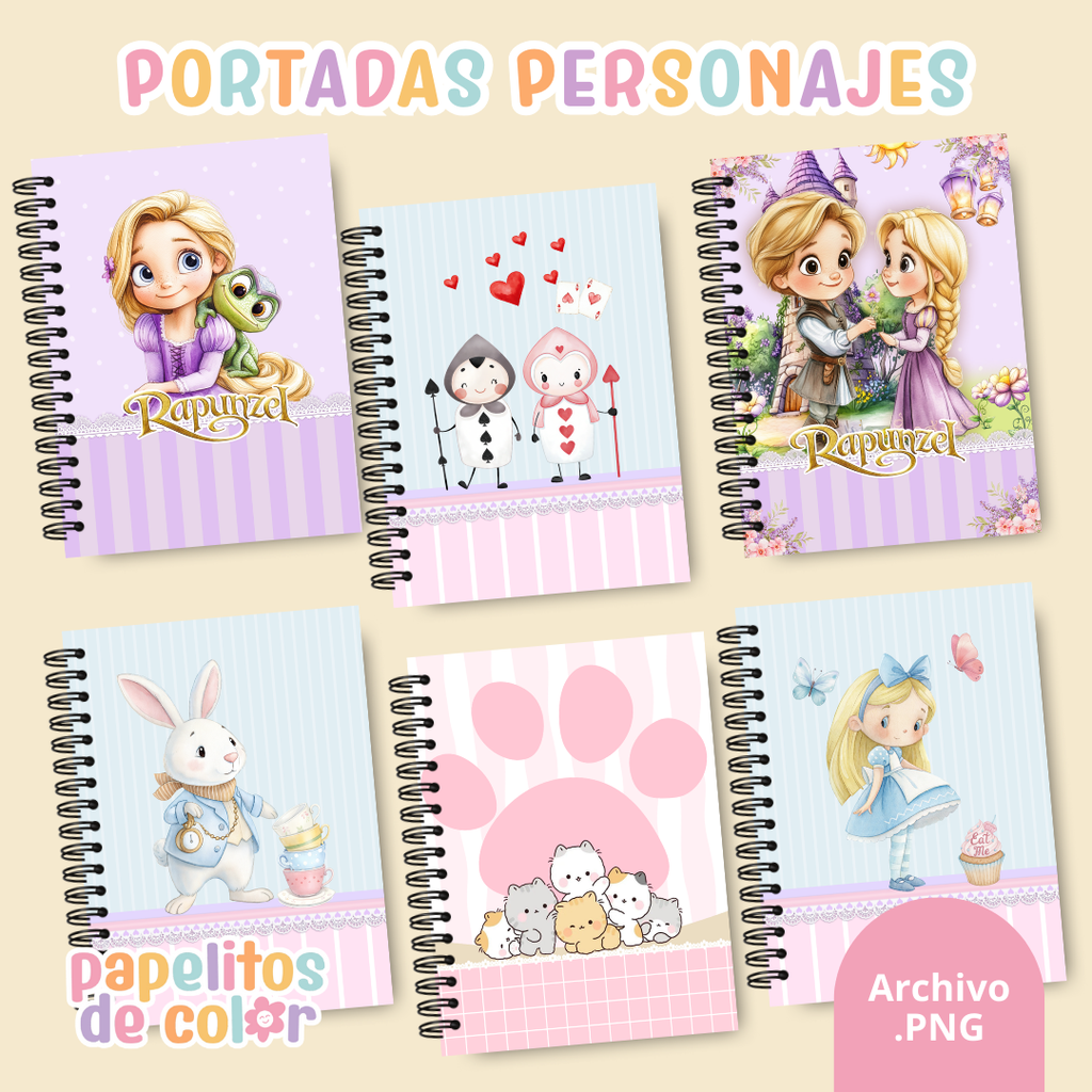 📚✨ Combo Portadas Personajes – Vol. 10 🦄🦖
