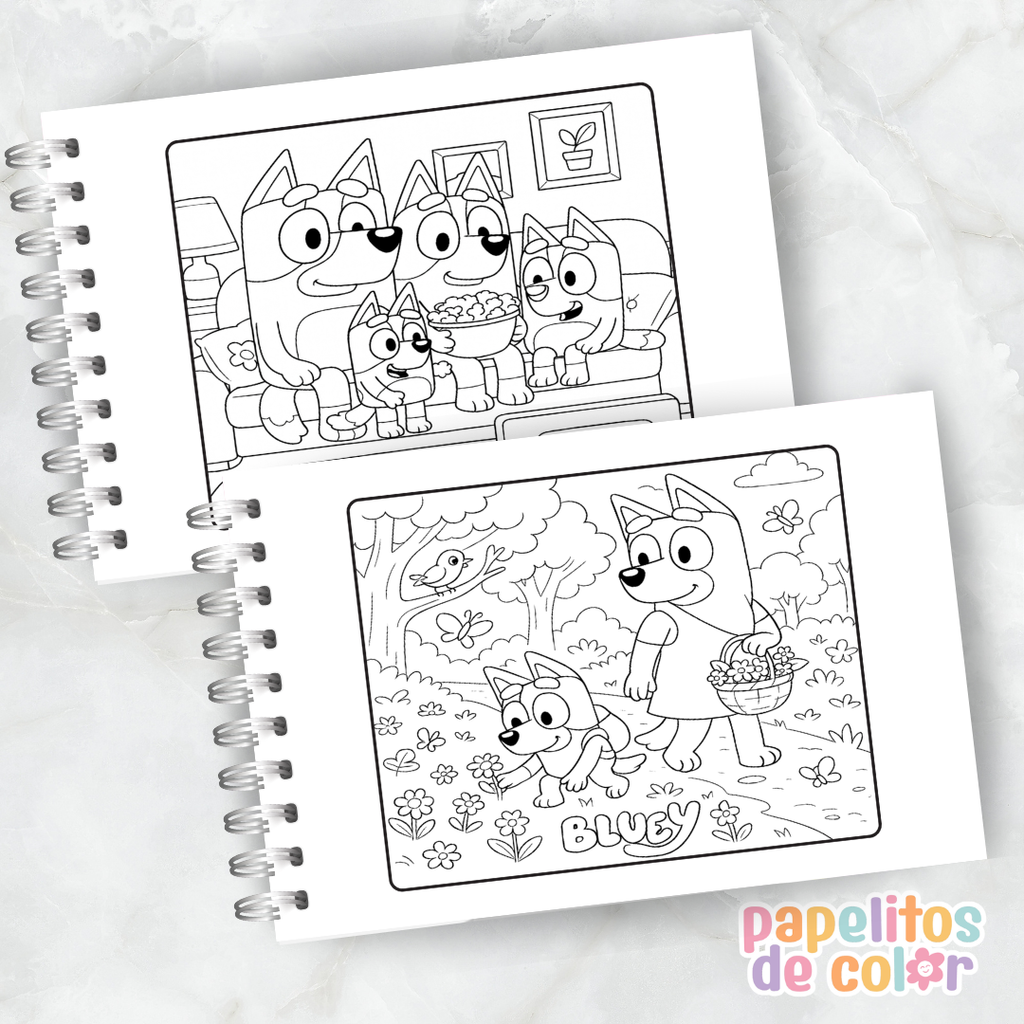 💙✨ Libro para pintar Bluey ✨💙