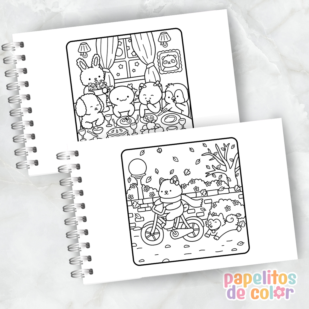 🏡 Cuaderno para Pintar Cozy Village✨