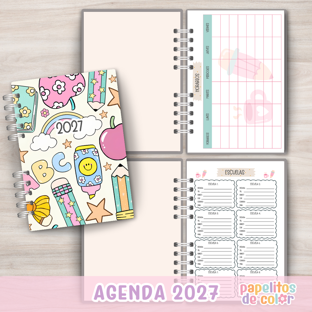 👩‍🏫📚 Agenda Docente - Semanal 2027  ✨📝