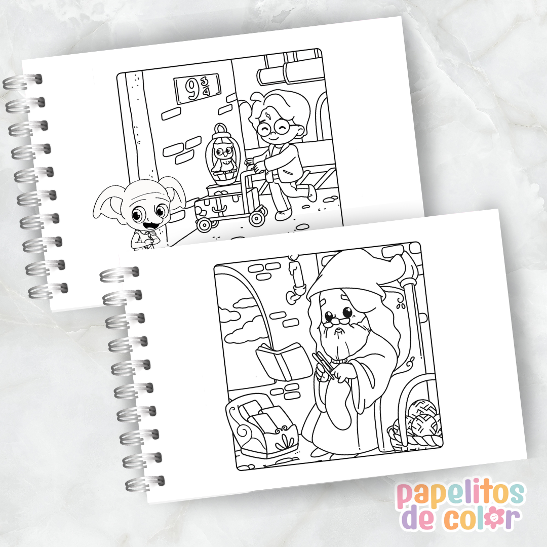 ⚡🎶 Libro para pintar Harry Potter Happy Colors 🧙‍♂️🎨