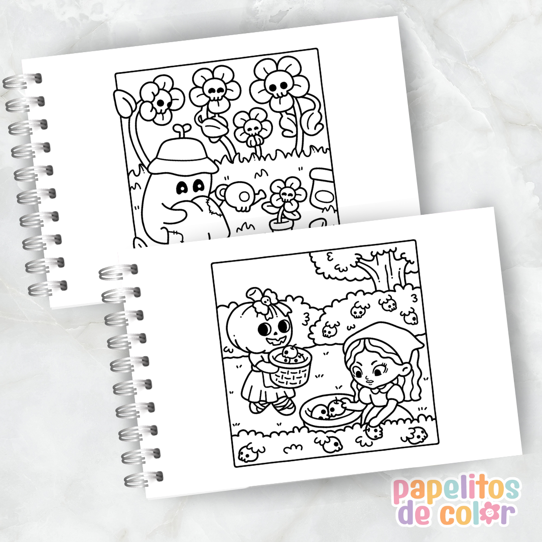 🎃 Cuaderno para Pintar Spooky Summer☀️✨