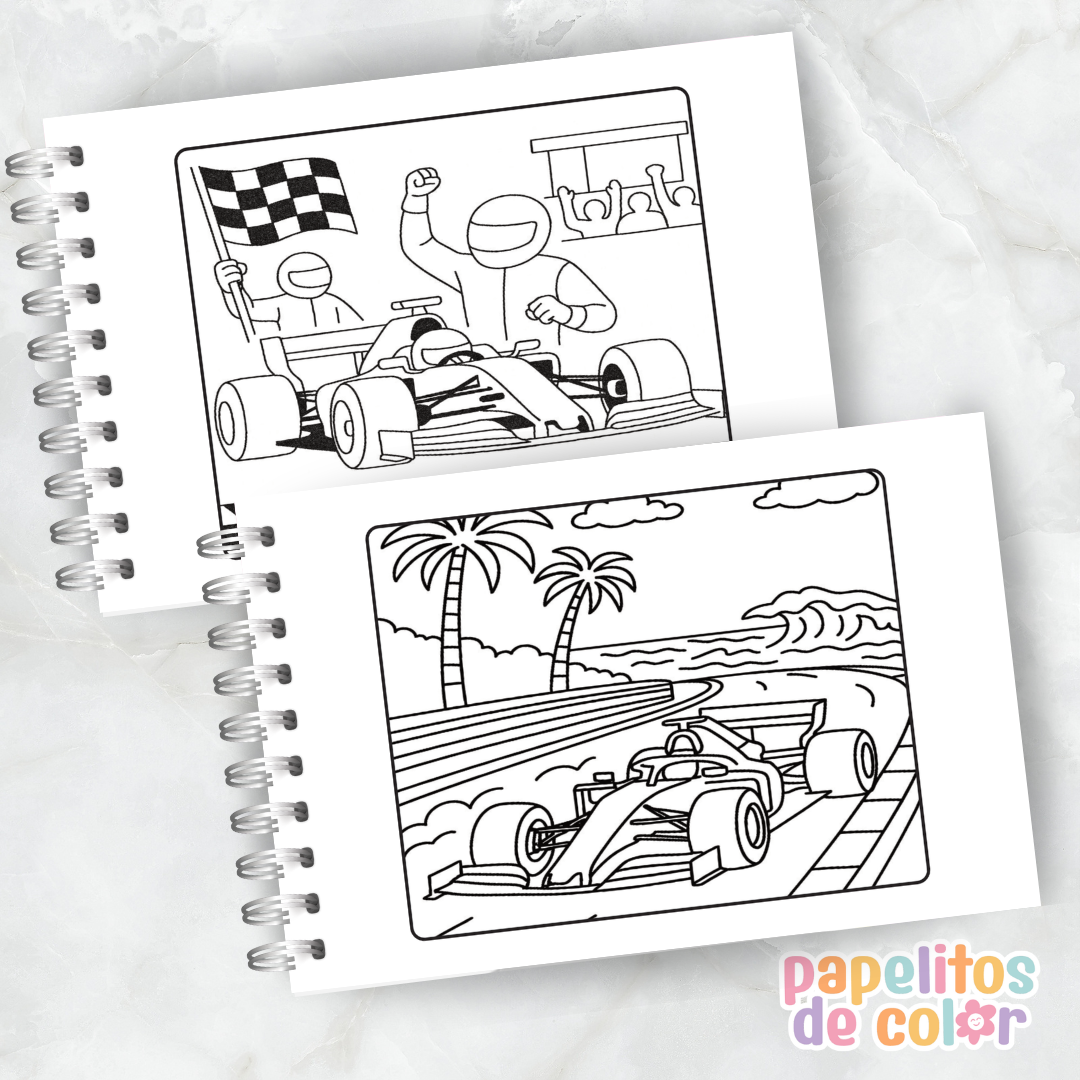🏁 Libro para pintar Fórmula 1 🏁
