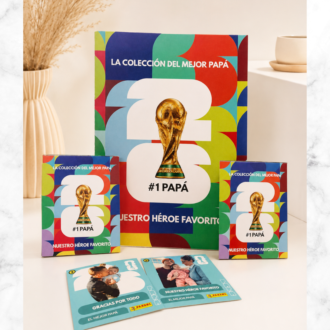 🏆 Álbum Mundial Día del Padre VOL .2 – Editable en Canva